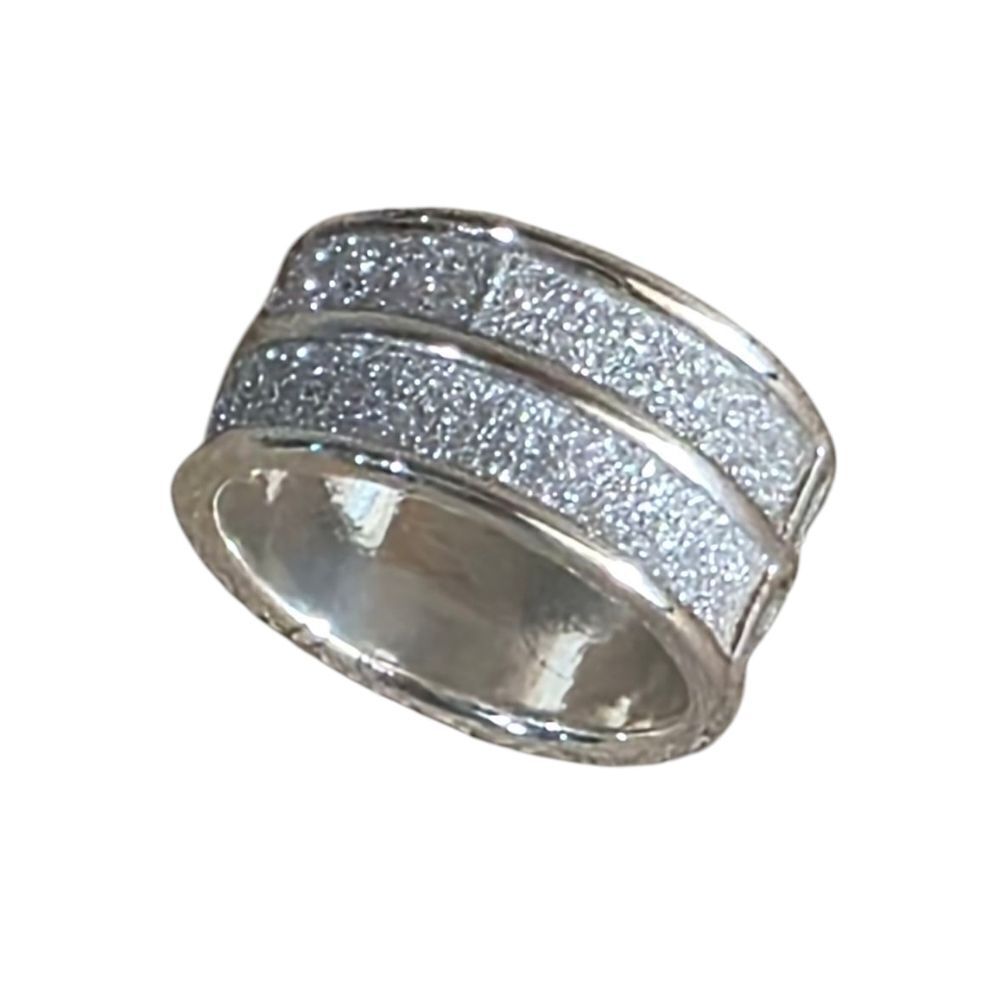 Silver Contemporary Wide Band Ring